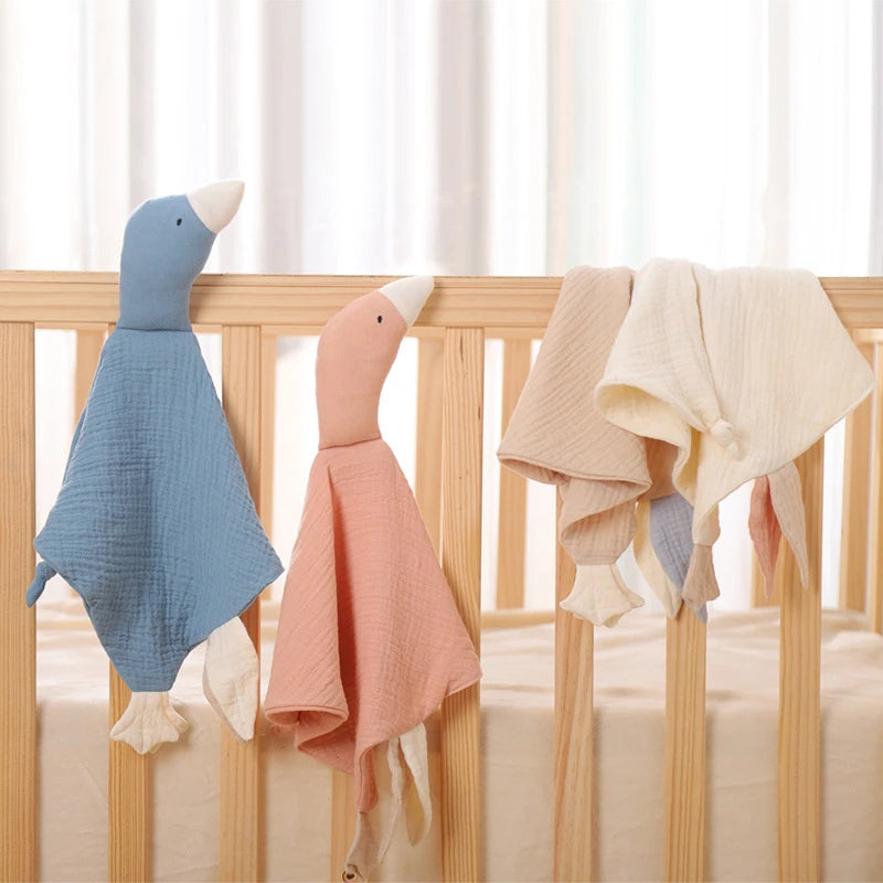 Baby Soothing Towel Soft Duck Doll Cotton Teether Infant Comfort Sleep Nursing Cuddling Blanket Toys Kids Bib Towels Newborn Toy