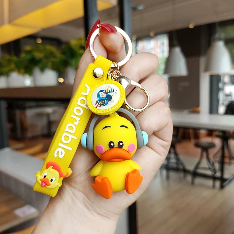 Adorable Music Duck Keychain