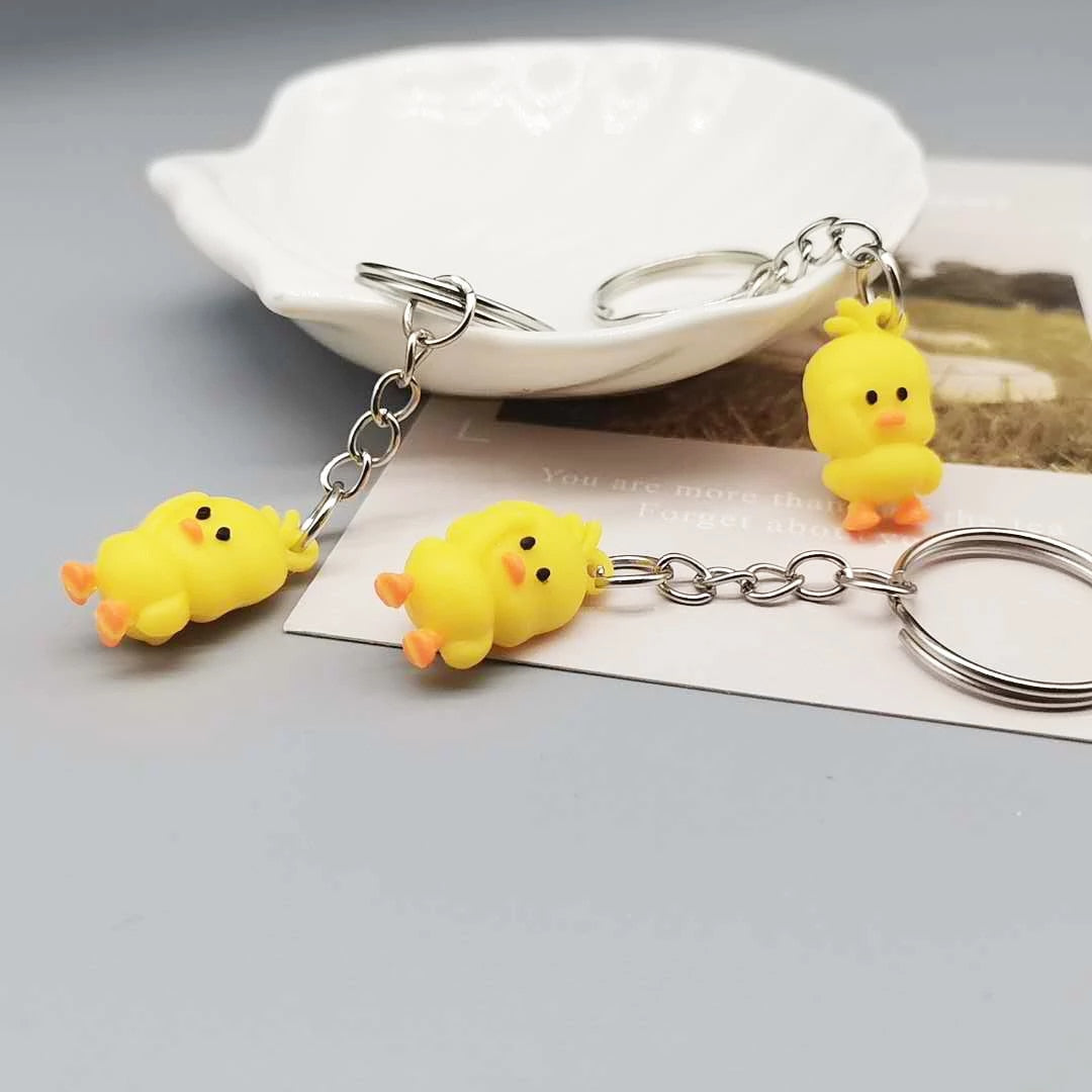 Saluting Duck Key Chain