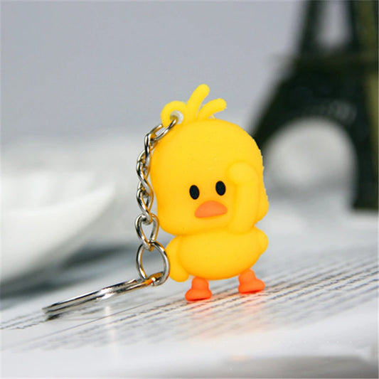 Saluting Duck Key Chain
