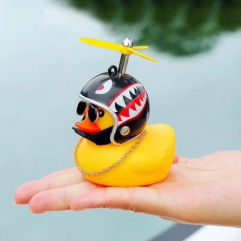 Ducky with Helmet & Propeller (Can be mounted to Car or Bike)