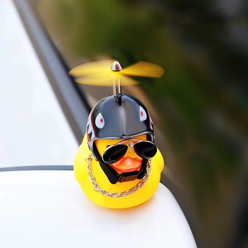 Ducky with Helmet & Propeller (Can be mounted to Car or Bike)