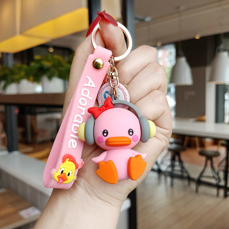 Adorable Music Duck Keychain